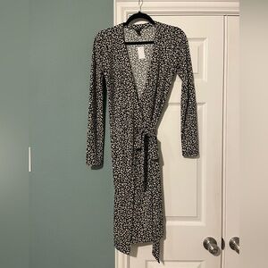 Ann Taylor Monochrome Animal Print Dress